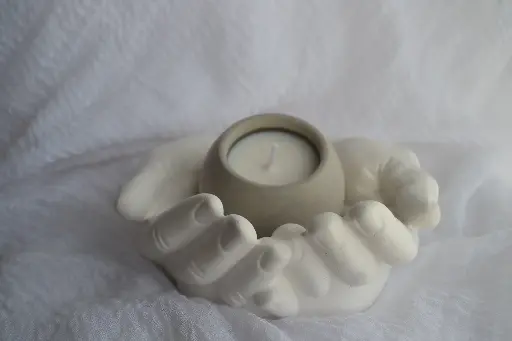 Support mains + Bougie S à la cire de massage